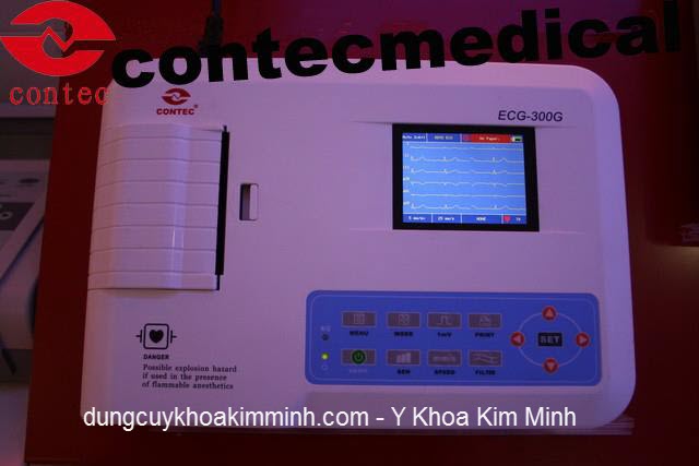 May dien tim 3 can Contec ECG 300G Y Khoa Kim Minh